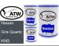 Preview: Nissan, Gris Quartz, KNS: 500ml Lackdose + 500ml Klarlack + 250ml Härter - Set, von ATW Autoteile West.